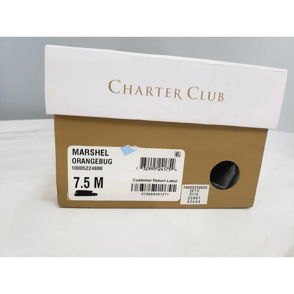 NEW Beaded SIZE 7.5 Charter Club Lobster Crab Coastal Loafer Boat Shoe Slip‎ On